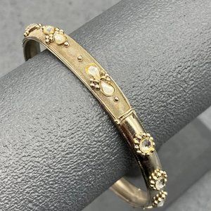 Rhinestone Ankle Bracelet Anklet Large Silver Mesh Detailed Teardrop Flower